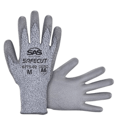 Picture of SAS HPPE Cut Resistant Knit Glove, PU Palm, Large, Bulk Each