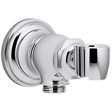 Picture of Kohler Artifacts Wall-Mount Premium Metal Handshower Holder and Supply Elbow, G1/2-14 Hose Connection x 1/2-14 NPT, Polished Chrome