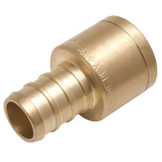 Picture of 1/2 inch Brass PEX Male Sweat Adapter, PEX Barb x Male Sweat