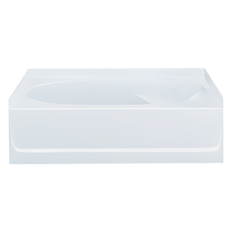 Picture of Sterling Ensemble 60 inch x 36 inch x 16 inch Apron Mount Skirted Vikrell Bathtub, Right Hand Drain, White