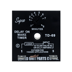 Picture of Supco Adjustable Time Delay on Make Timer Relay, 1/4 inch Male Terminal, 19 to 250VAC/VDC