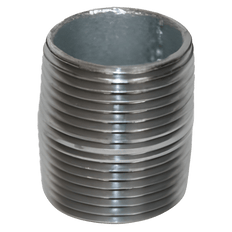 Picture of 1/8 inch x Close SCH 40 Galvanized Steel Nipple, Threaded x Threaded