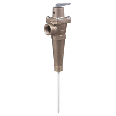 Picture of Watts 1 inch Automatic Reseating Temperature And Pressure Relief Valve with Extension Thermostat, 150/210
