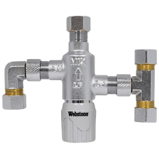 Picture of 3/8 inch Compression Lead-Free Brass By-Pass Thermostatic Mixing Valve
