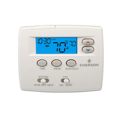 Picture of White Rodgers Blue 5/1/1 Day or 24 hr 1H/1C Programmable Thermostat, 2 sq. in, White