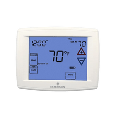 Picture of White-Rodgers Touchscreen Multi Stage Universal Programmable 2 Heat/2 Cool, 3 Heat/2 Cool Heat Pump Digital Thermostat, White