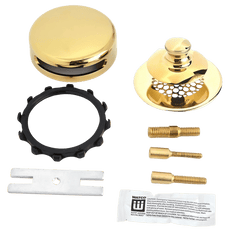 Picture of Watco Universal NuFit Innovator Stainless Steel 3-Pin Push Pull Drain Trim Kit with Grid, Brushed Bronze