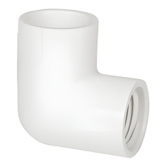 Picture of 1-1/2 inch 90 Deg SCH 40 PVC Threaded Elbow, Slip x FIP