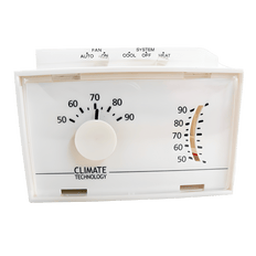 Picture of Supco CTC Horizontal Mechanical Thermostat, 50 to 90 Deg F, 24VAC, 1H/1C