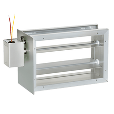 Picture of Series 24 inch x 8 inch Rectangular Steel Parallel Blade Zone Damper, Zinc Plated