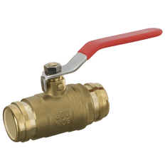 Picture of Sioux Chief MetalHead 648 Series 2 inch CPVC Socket x CPVC Socket Brass Full Port 1/4 Turn Ball Valve with Drain