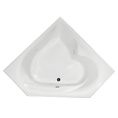 Picture of Hamilton Contractor Advantage 60 inch x 60 inch x 20.75 inch Corner Acrylic Drop-In Bathtub, Center Drain, White