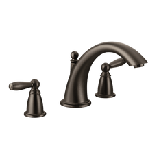 Picture of Moen Brantford 2 Handle Low Arc Roman Tub Faucet Trim Only, Oil Rubbed Bronze