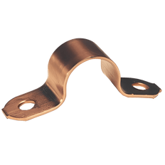 Picture of 2 inch Solid Copper 2-Hole Tube Strap