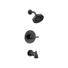 Picture of Delta Trinsic Single Handle Tub and Shower Trim, 1.75 gpm, Pressure Balanced, Matte Black