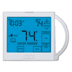 Picture of Pro1 T955 Touchscreen 2 Heat/2 Cool 7 Day 5/1/1 Programmable or Non-Programmable Wireless Universal Thermostat, White