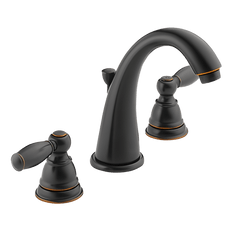 Picture of Peerless Claymore Two Handle Widespread Lavatory Faucet, 6 to 16 in Centers, Oil Rubbed Bronze