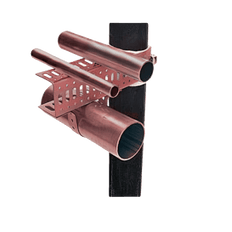 Picture of Holdrite Bonded Steel Pipe-on-Pipe Bracket For 1/2 to 2 inch CTS/IPS Pipe, 7-1/2 inch x 1/2 inch, Copper Plated