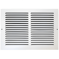 Picture of Heavy Gauge Steel Flat Stamped Face Return Air Filter Grille, 12 inch x 8 inch, White