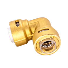 Picture of PRO-Fit 3/4 inch Quick Connect 90 Deg Brass Elbow, Push-Fit x Push-Fit Elbow
