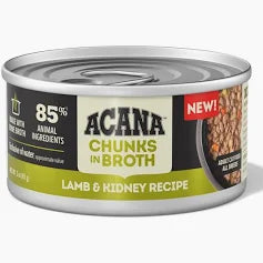 ACANA CAT CHUNKS IN BROTH LAMB & KIDNEY 3 OZ - Holistic Pet Cuisine
