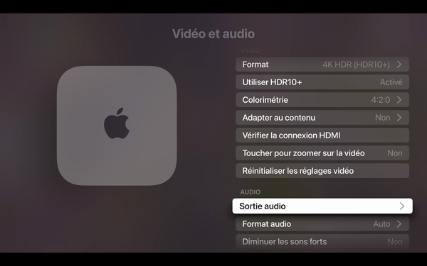 DIffuser le son avec une Apple TV - Étape 2