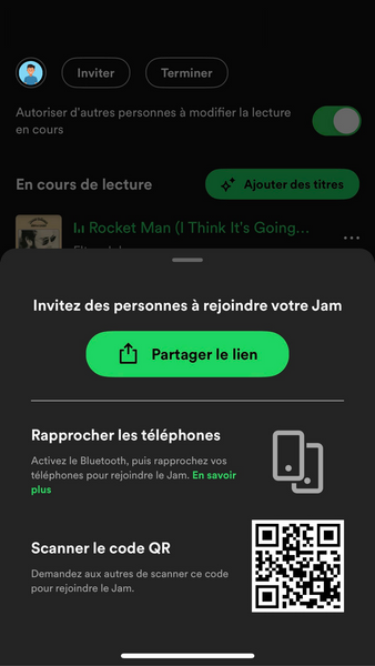 Partager son Jam Spotify