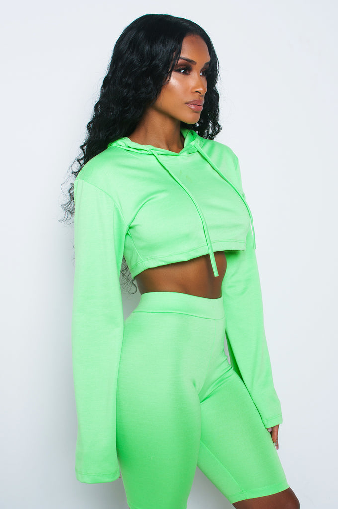 Lime Bali Bell Sleeve Hoodie – Kloset Envy