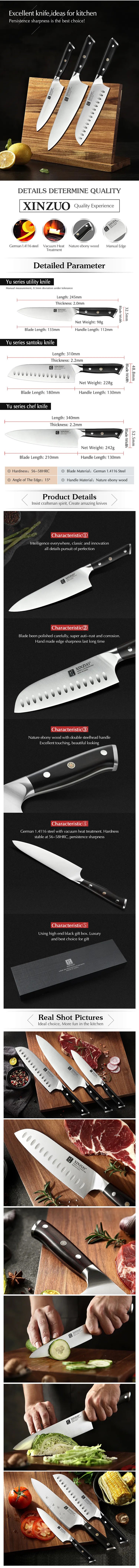 3Pcs Knife Set