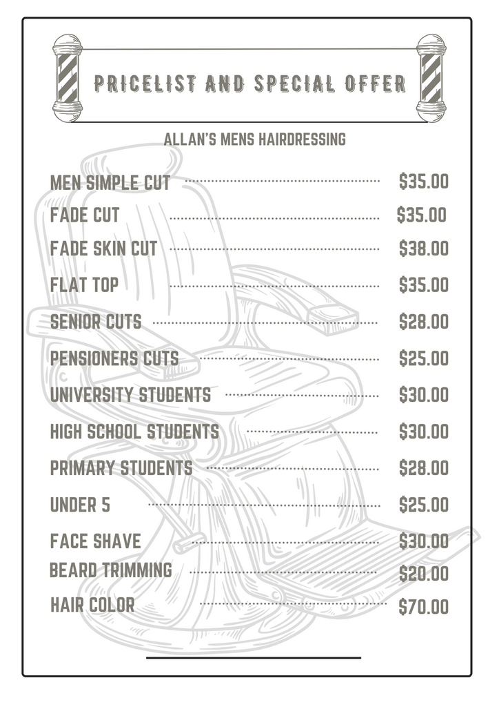 Haircut price in sydney