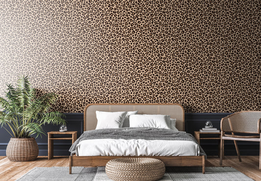 Colorful Painted Cheetah Print Removable Peel And Stick Wallpaper