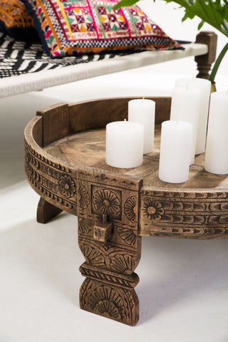 Carved Moroccan coffee table
