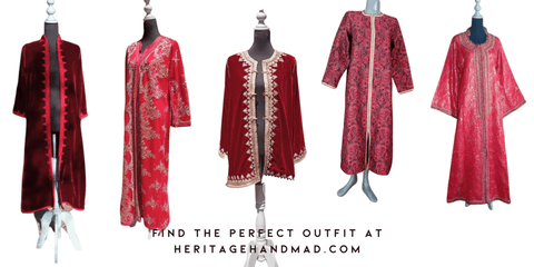 Trendy Red Moroccan fashion