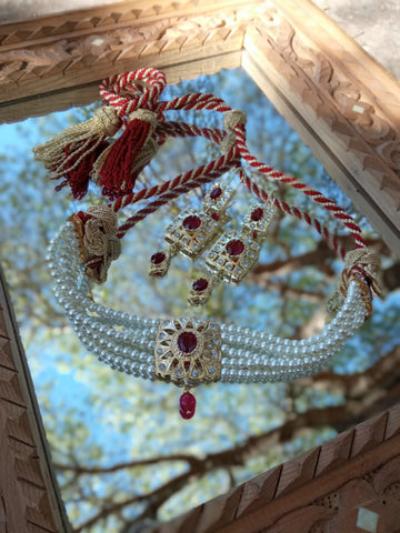 red and white moroccan wedding jewelry