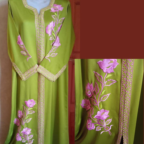 vintage embroidered moroccan kaftan