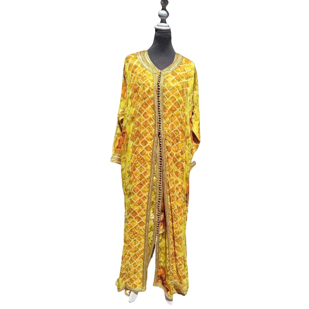 Vintage Moroccan 2 piece kaftan silk