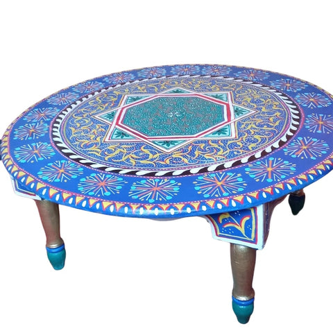 Blue Moroccan coffee table