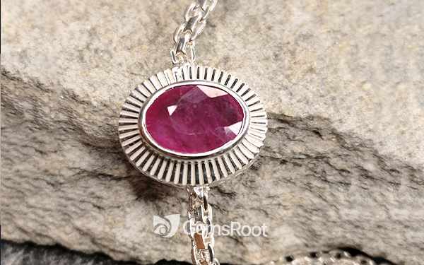 Indian Ruby Silver Rakhi