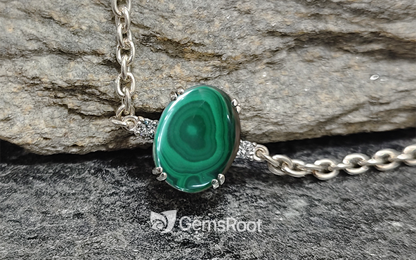 Malachite Silver Rakhi