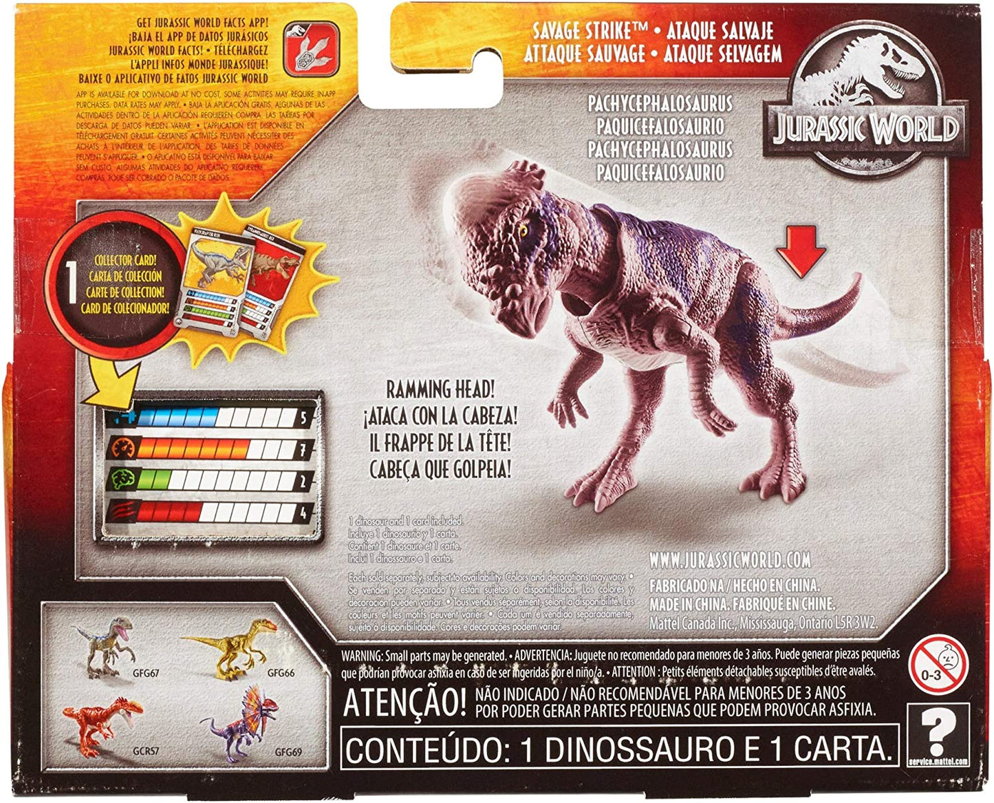 Jurassic World Pachycephalosaurus Dino Rivals Riccitoys 8297