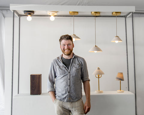 Ben with the Quittner lighting collection