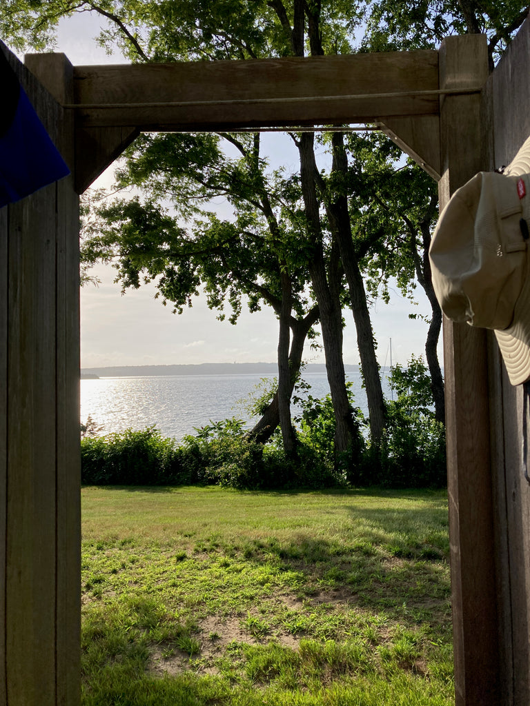 The view out the shower