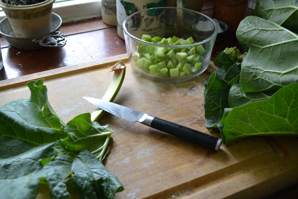 Cast Iron Rhubarb Upside Down Cake Quittner Eden Hill Recipe Rhubarb Chopped