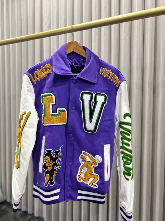 vuitton baseball jacket purple