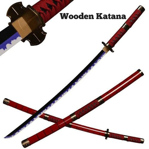 Trademark Wood and Metal Dragon Samurai Sword Set 007X35  The Home Depot