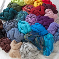 colorful wool fiber