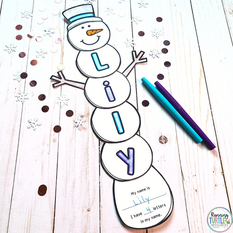 Snowman Name Craft