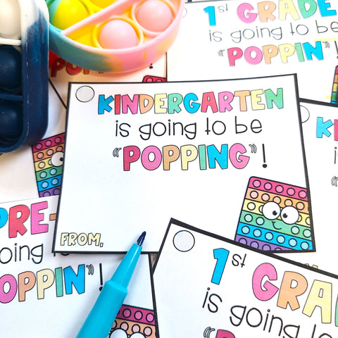 Back to School Pop It Gift Tags