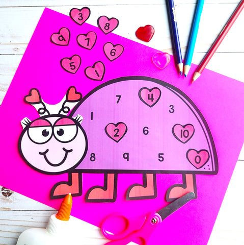 Love Bug Number Match Math Craft