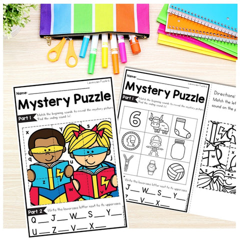 Beginning Sounds Mystery Puzzles